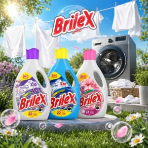 Gamme Lessive Liquide Brilex Gel 1.5L — L'Équivalent de 3kg de Poudre