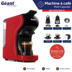 Machine à Café Espresso Multi-Capsules Géant GN-CMST504-R – 19 Bars / 1450W